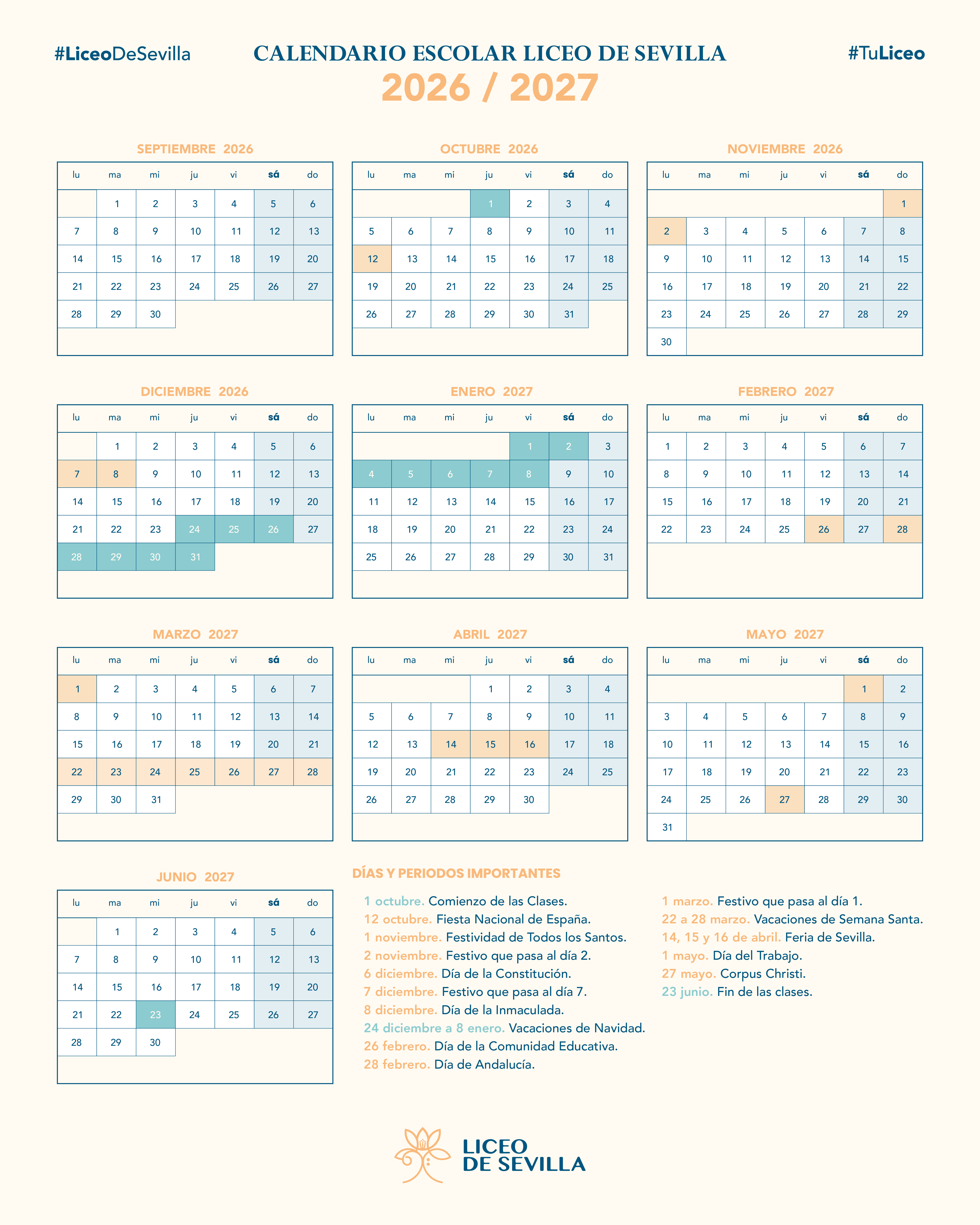 Calendario Escolar 2026-2027